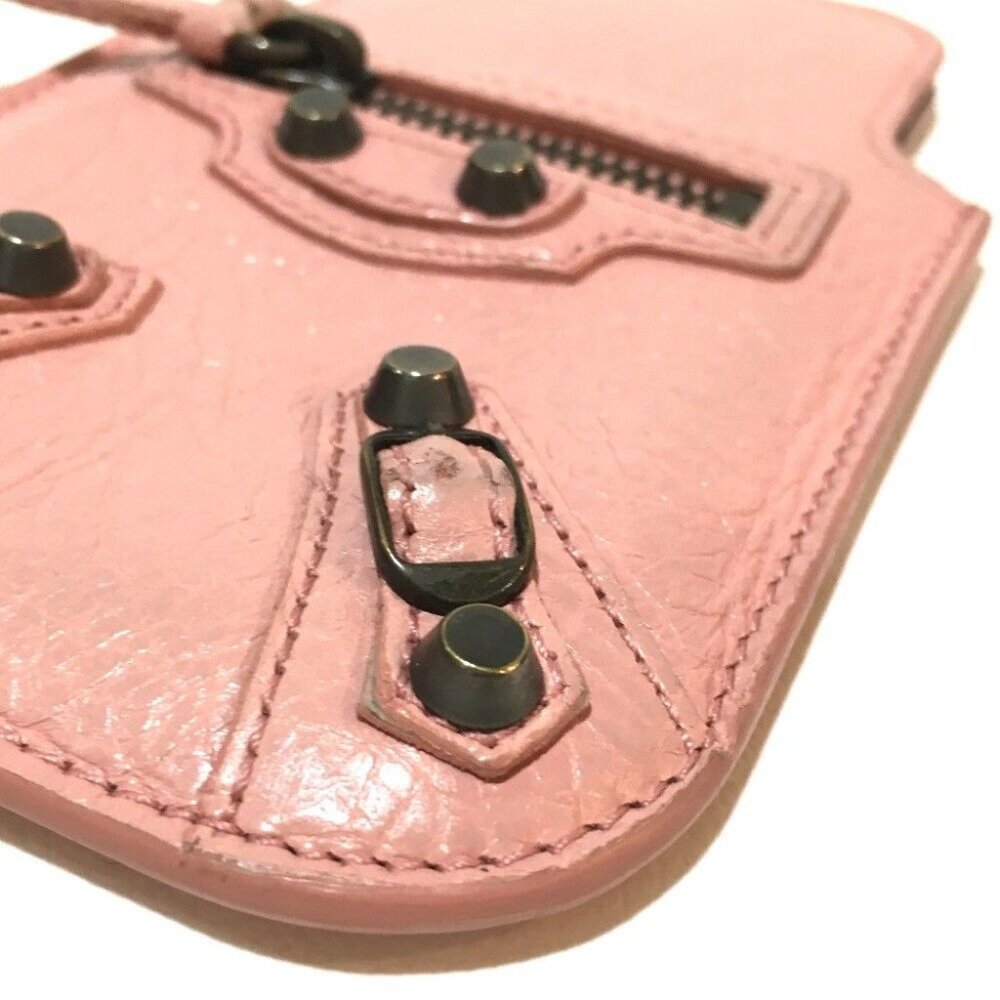 BALENCIAGA Smartphone case Pink Beige Leather 240584 - Picture 3 of 6